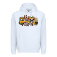 White farm animals school bus Premium Hoodie - texasbilliewilder