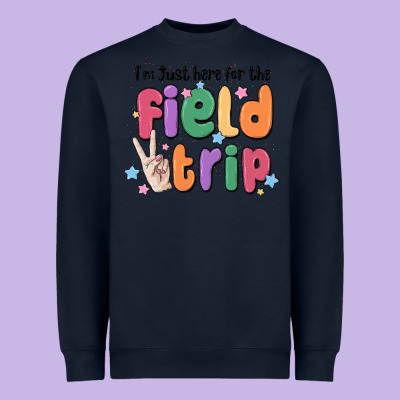 I'm Just Here For The Field Trip Heavyweight Sweatshirt Designed By Maliassmallbusiness