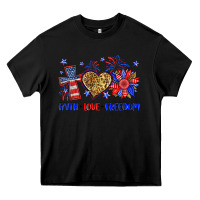 Black faith love freedom Heavy Core Tee - Neo Western