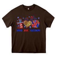Chocolate Brown faith love freedom Heavy Core Tee - Neo Western