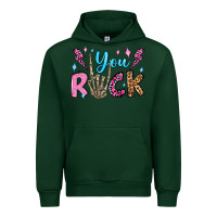 Forest Green you rock valentine's day olivia Urban Hoodie - OliviaCreatesArt