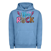 Pigment Pebble Blue you rock valentine's day olivia Urban Hoodie - OliviaCreatesArt