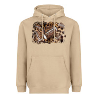 Mushroom Football background leopard Heavyweight Hoodie - NancyCooperArtShop