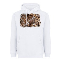 White Football background leopard Heavyweight Hoodie - NancyCooperArtShop