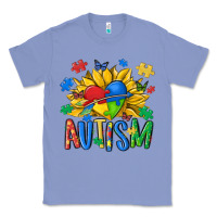 Colony Blue austism sunflower Classic Tee - MaliasSmallBusiness