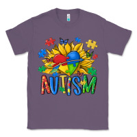 Lavender austism sunflower Classic Tee - MaliasSmallBusiness