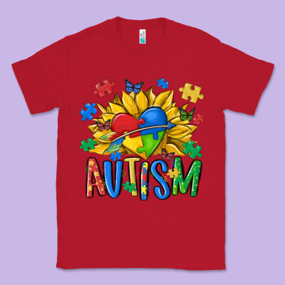 Austism Sunflower Classic Tee Designed By Maliassmallbusiness