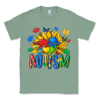 Sage austism sunflower Classic Tee - MaliasSmallBusiness