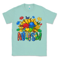 Seafoam austism sunflower Classic Tee - MaliasSmallBusiness