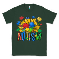 Sports Green austism sunflower Classic Tee - MaliasSmallBusiness