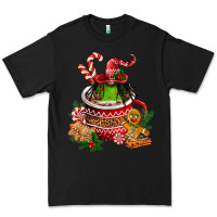 Black christmas coffee afro gnome Premium Tee - FaDigitalArtStudio