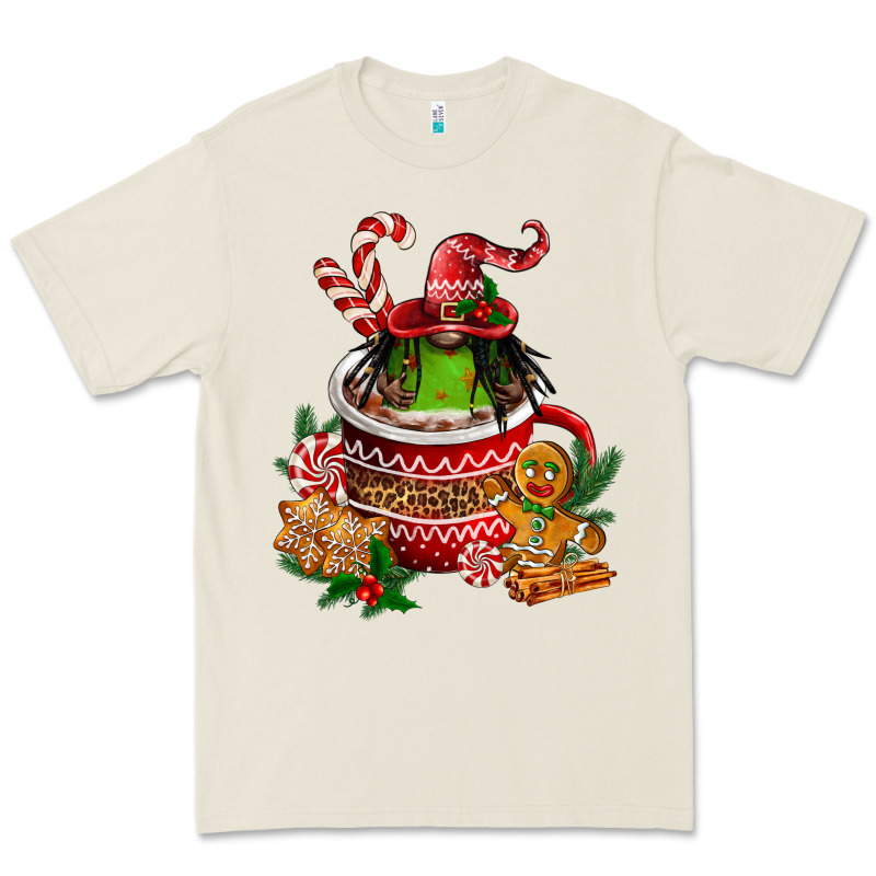 Christmas Coffee Afro Gnome Premium Tee by FaDigitalArtStudio | Teevron