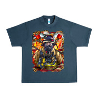 Midnight Navy firefighter axe and ladder Urban Heavy Tee - LillyAllenDesigns