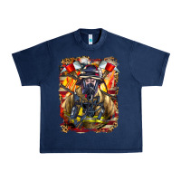 Navy firefighter axe and ladder Urban Heavy Tee - LillyAllenDesigns