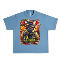 Pebble Blue firefighter axe and ladder Urban Heavy Tee - LillyAllenDesigns