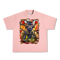 Salmon firefighter axe and ladder Urban Heavy Tee - LillyAllenDesigns
