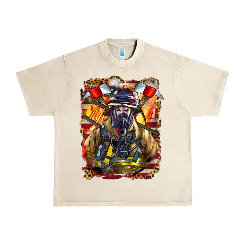 Firefighter Axe And Ladder Urban Heavy Tee by LillyAllenDesigns | Teevron