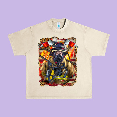 Firefighter Axe And Ladder Urban Heavy Tee Designed By Lillyallendesigns