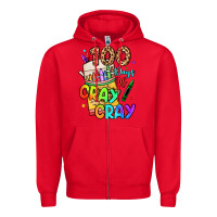 Red 100 days of cray cray Zipper Hoodie - LillyAllenDesigns