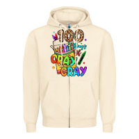 Sandshell 100 days of cray cray Zipper Hoodie - LillyAllenDesigns