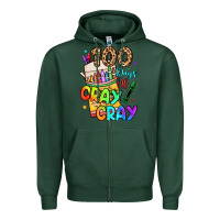 Sports Green 100 days of cray cray Zipper Hoodie - LillyAllenDesigns