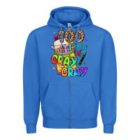 True Royal 100 days of cray cray Zipper Hoodie - LillyAllenDesigns