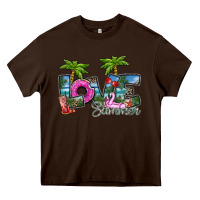 Chocolate Brown love summer Heavy Core Tee - SublimationCraftShop