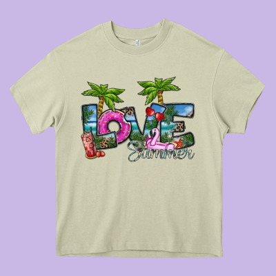 Love Summer Heavy Core Tee Designed By Sublimationcraftshop