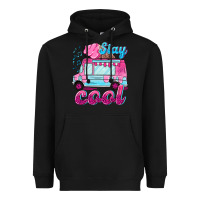Black Stay cool with ice cream van summer Heavyweight Hoodie - NancyCooperArtShop