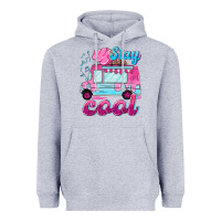 Heather Grey Stay cool with ice cream van summer Heavyweight Hoodie - NancyCooperArtShop