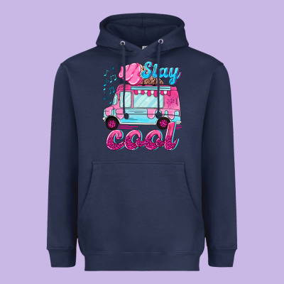 Stay Cool With Ice Cream Van Summer Heavyweight Hoodie Designed By Nancycooperartshop