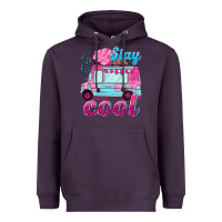 Plum Stay cool with ice cream van summer Heavyweight Hoodie - NancyCooperArtShop