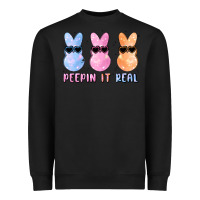 Black peepin it real easter glitter Heavyweight Sweatshirt - MaliasSmallBusiness