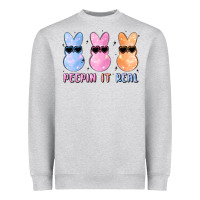 Peepin It Real Easter Glitter Heavyweight Sweatshirt | Teevron