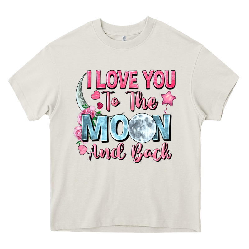 I Love You To The Moon And Back Heavy Core Tee by FaDigitalArtStudio | Teevron