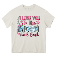 Cream i love you to the moon and back Heavy Core Tee - FaDigitalArtStudio