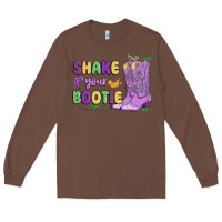 Chestnut shake your bootie mardi gras Long Sleeve Tee - MaliasSmallBusiness