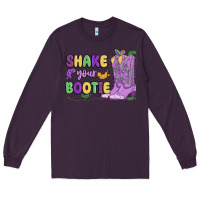 Plum shake your bootie mardi gras Long Sleeve Tee - MaliasSmallBusiness