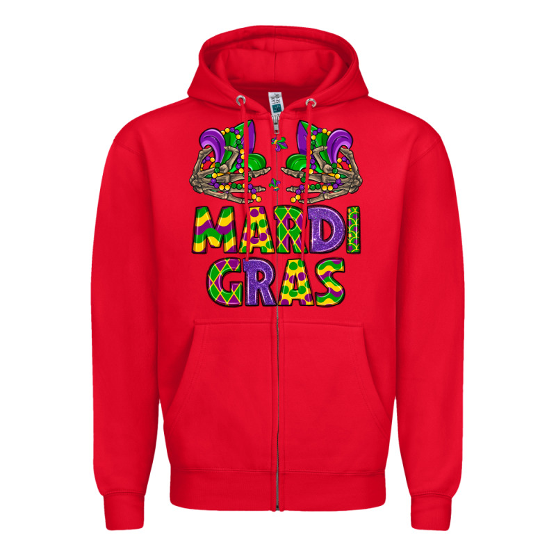 Mardi Gras Zipper Hoodie by LillyAllenDesigns | Teevron