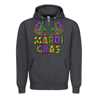 Smoke mardi gras Zipper Hoodie - LillyAllenDesigns