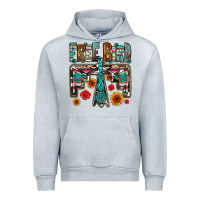 Heather Grey western free bird Urban Hoodie - OliviaCreatesArt