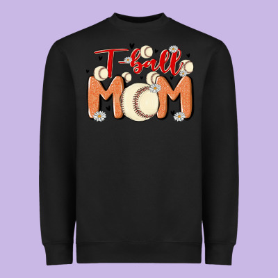 T Ball Mom Heavyweight Sweatshirt Designed By Maliassmallbusiness