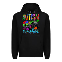 Black Autism Awareness crusher Premium Hoodie - NancyCooperArtShop