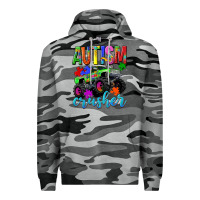 Slate Camo Autism Awareness crusher Premium Hoodie - NancyCooperArtShop