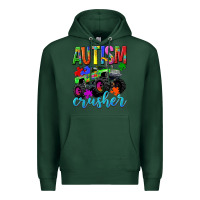 Sports Green Autism Awareness crusher Premium Hoodie - NancyCooperArtShop