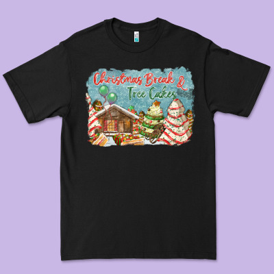 Christmas Break And Tree Cakes Premium Tee Designed By Fadigitalartstudio