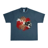 Midnight Navy leopard cowhide Christmas plaid patches Urban Heavy Tee - Jasminsmagicworld