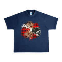 Navy leopard cowhide Christmas plaid patches Urban Heavy Tee - Jasminsmagicworld