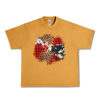 Peanut Butter leopard cowhide Christmas plaid patches Urban Heavy Tee - Jasminsmagicworld