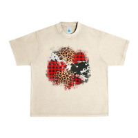 Sandshell leopard cowhide Christmas plaid patches Urban Heavy Tee - Jasminsmagicworld